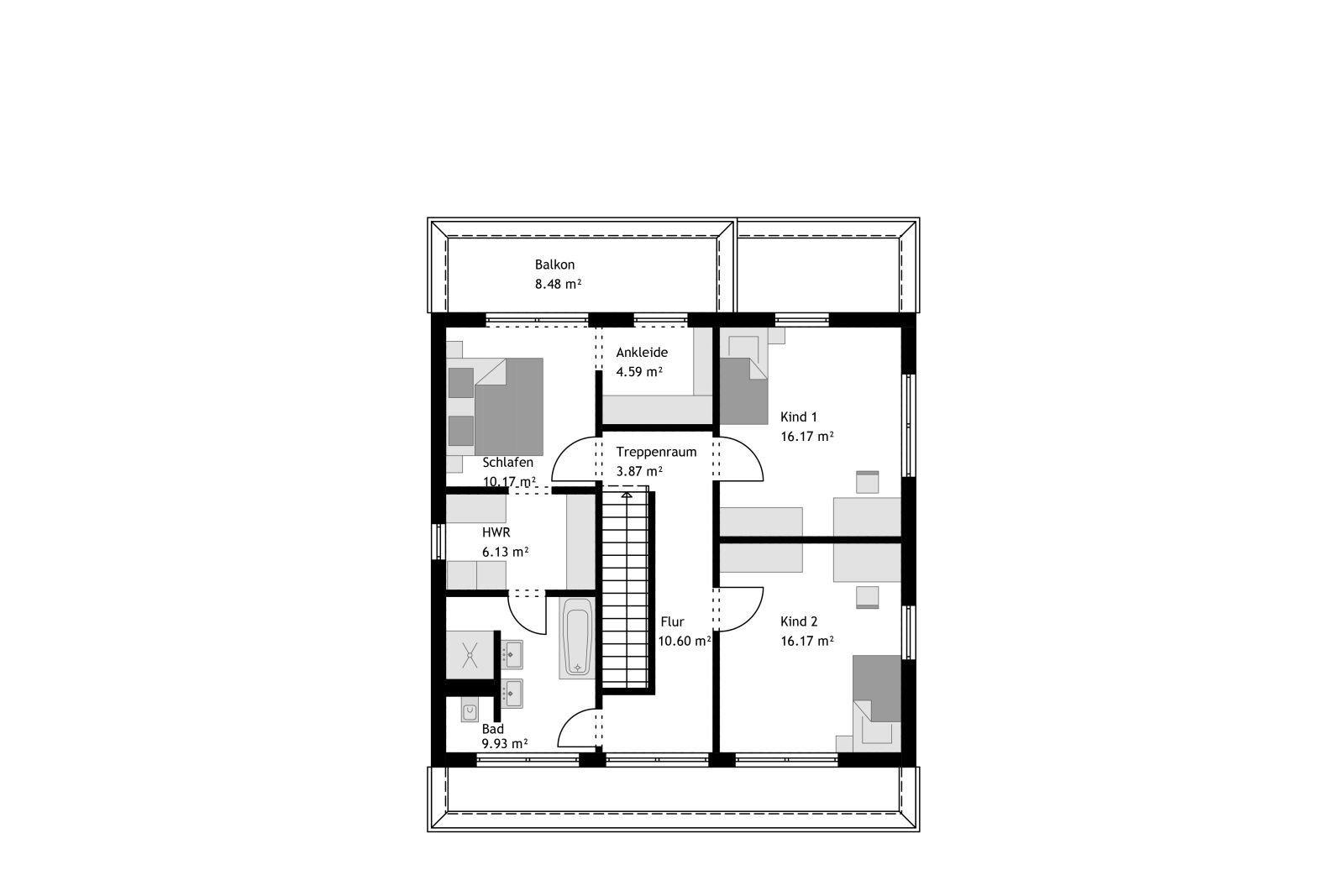 Grundriss Obergeschoss