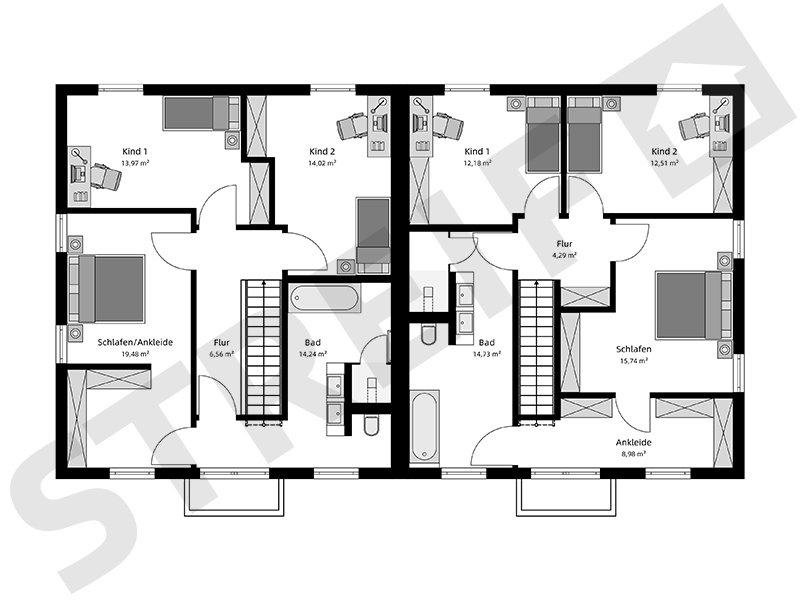 Grundriss Obergeschoss