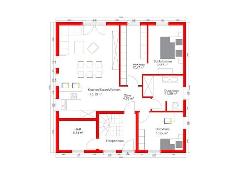 Grundriss Wohnung Erdgeschoss