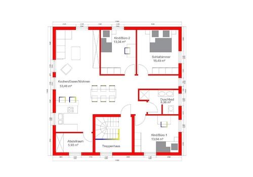 Grundriss Wohnung Obergeschoss