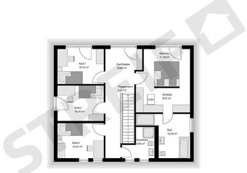 Grundriss Obergeschoss