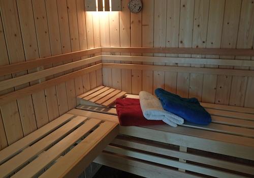 Nebengebäude Sauna von innen