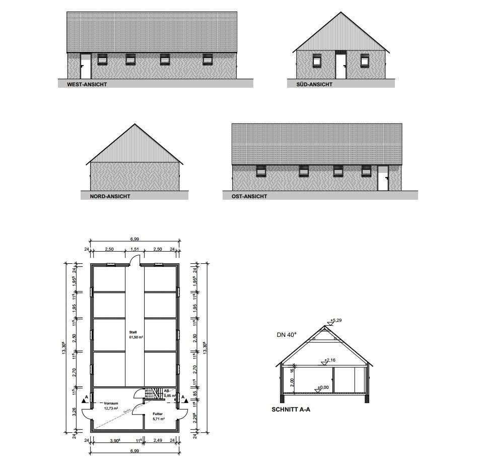 Grundriss Stallgebäude