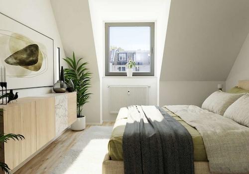 Schlafzimmer gestaged