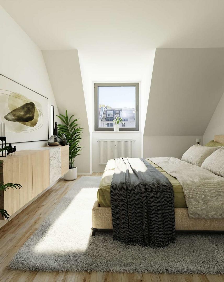 Schlafzimmer gestaged