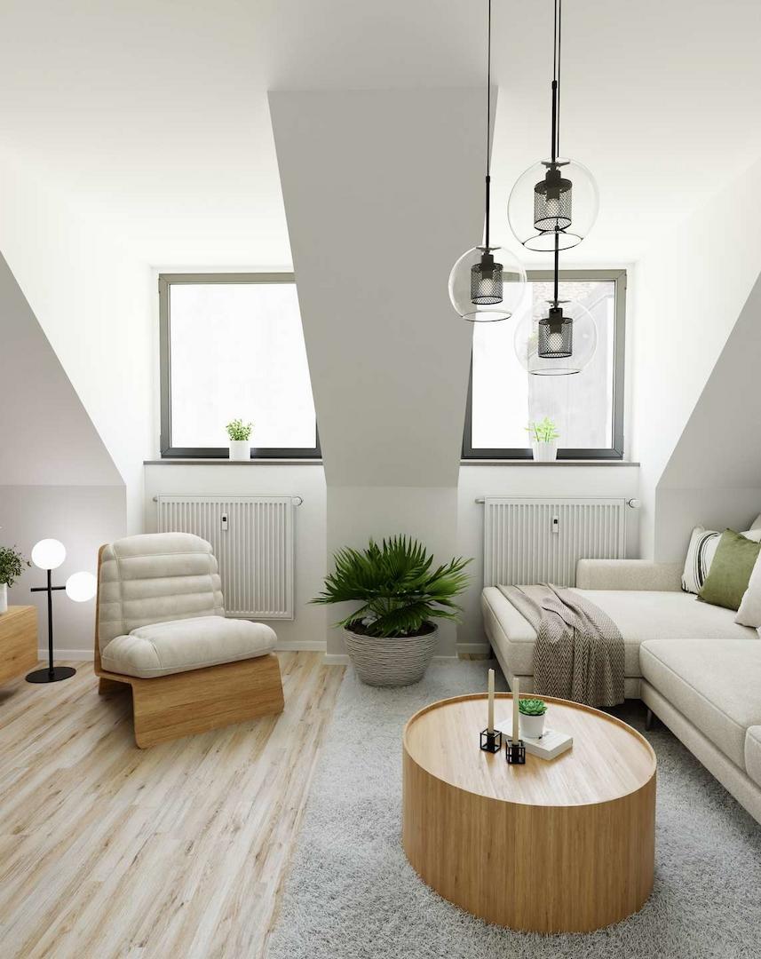 Wohnzimmer gestaged