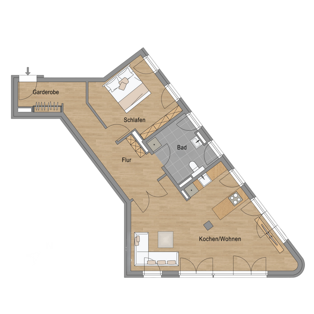Konstantin21_Grundriss_WE1_20Nordpfeil