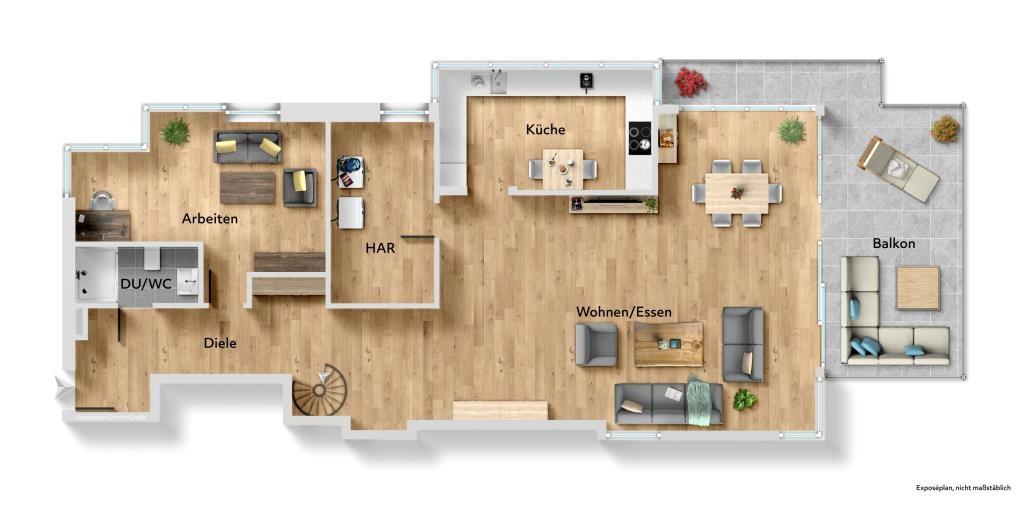 Grundriss Wohnebene 1