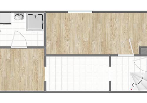Grundriss 2. Haus Erdgeschoss (nicht maßstabsgetreu)