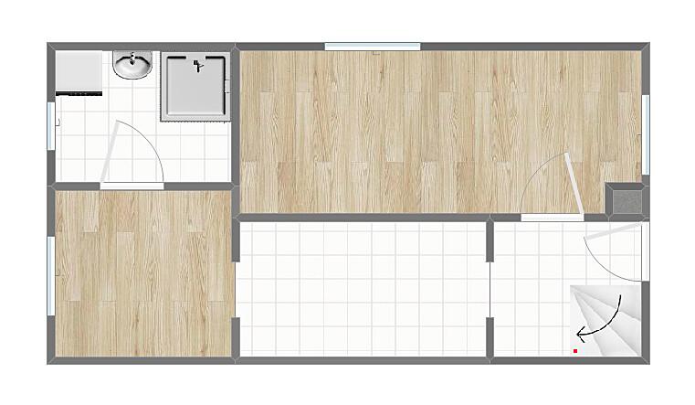 Grundriss 2. Haus Erdgeschoss (nicht maßstabsgetreu)