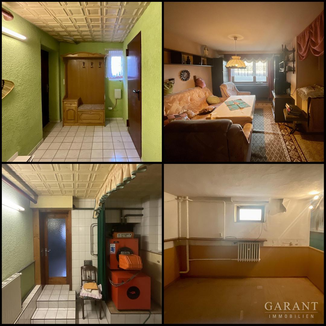 Keller: Flur, Gästezimmer, Heizung...