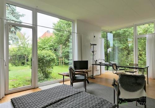 phantastischer Gartenblick