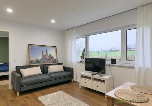Blick zum Sofa