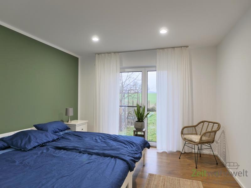 Blick ins Schlafzimmer
