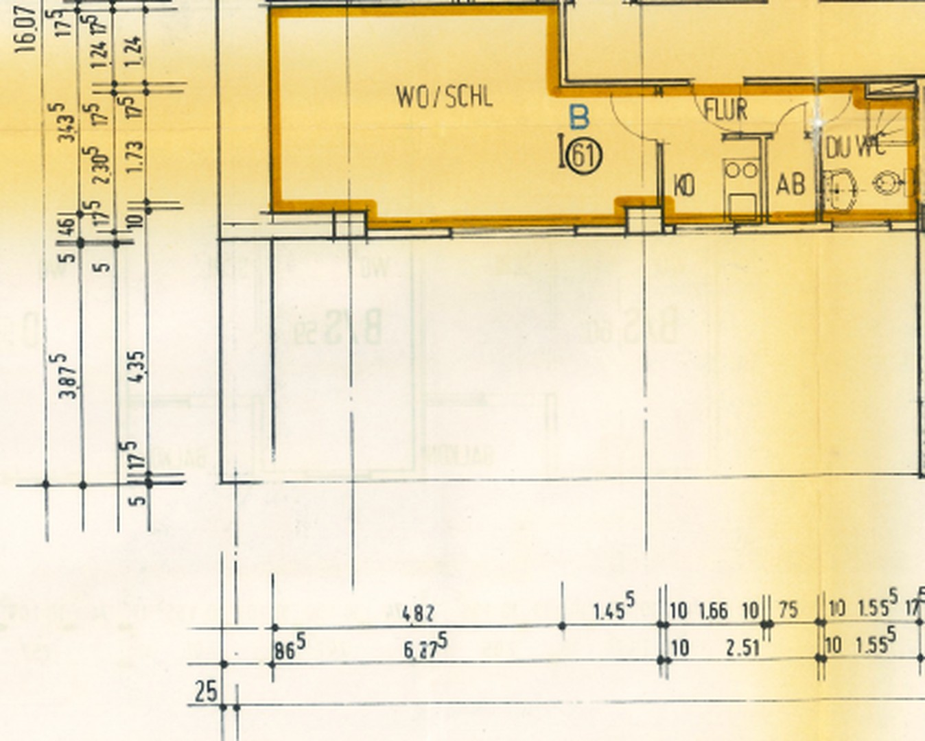 Grundriss B61 - 29,16m²