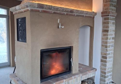 Kamin als Raumteiler