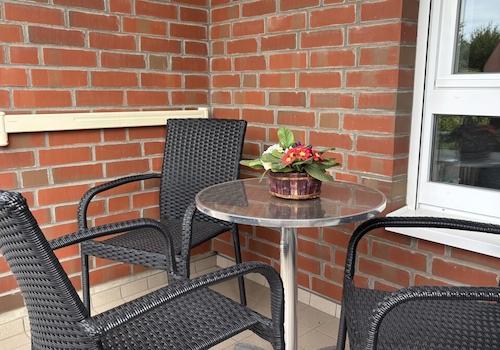 Balkon mit Markise