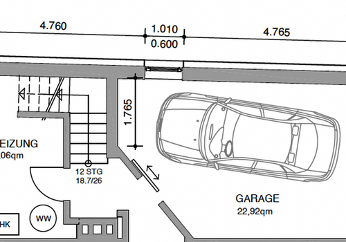 Grundriss Garage