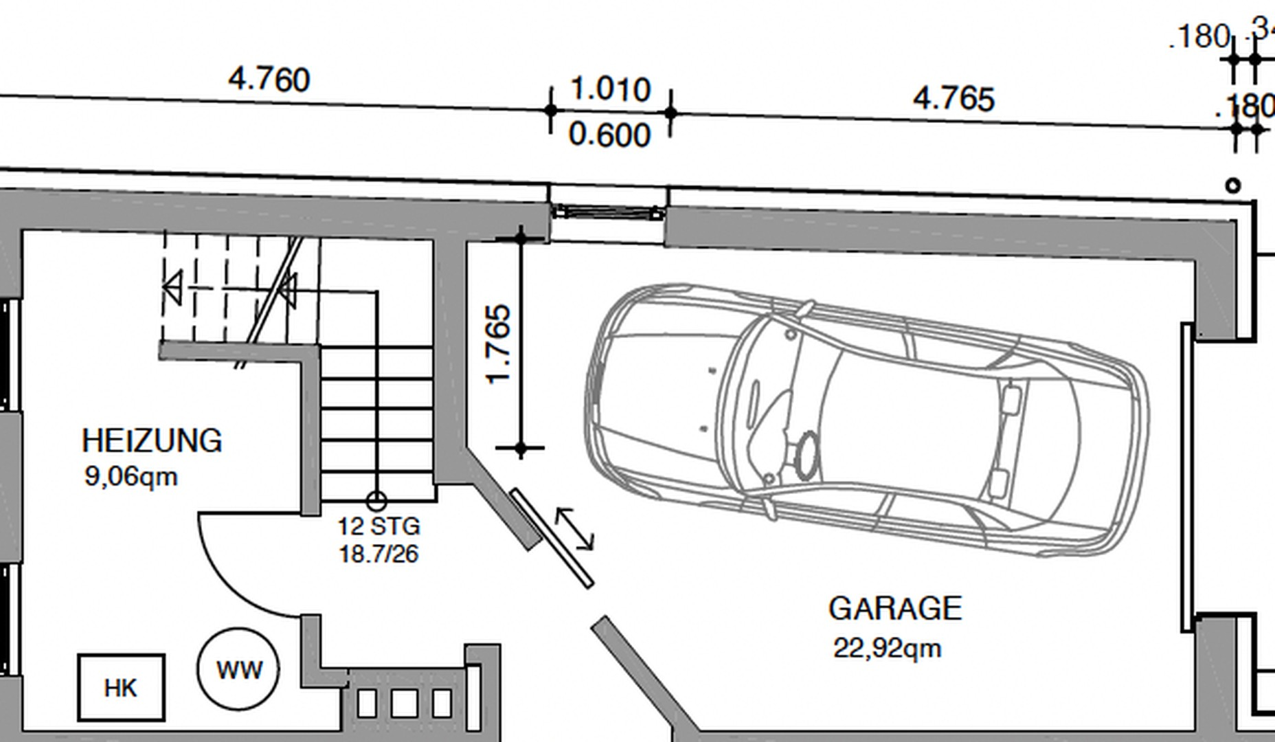 Grundriss Garage
