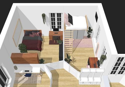 Grundriß Zimmer 3 und 4