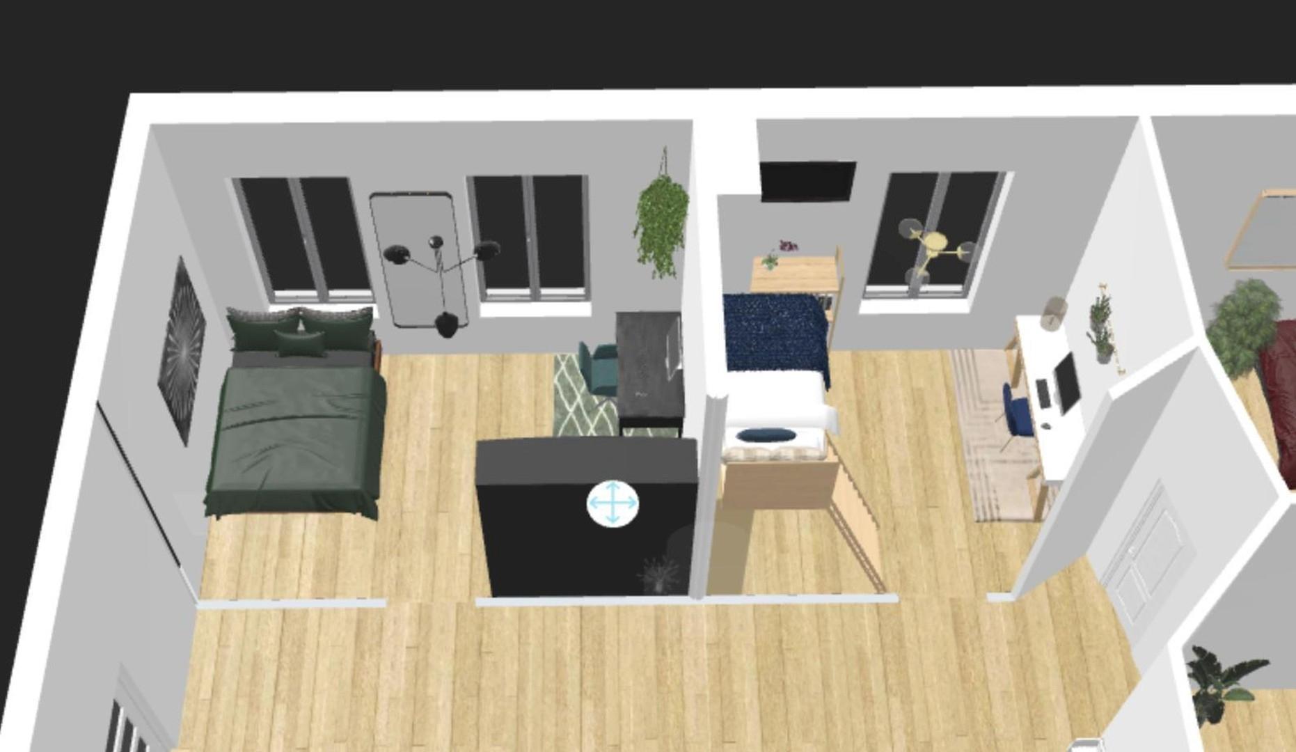 Grundriß Zimmer 1 und 2