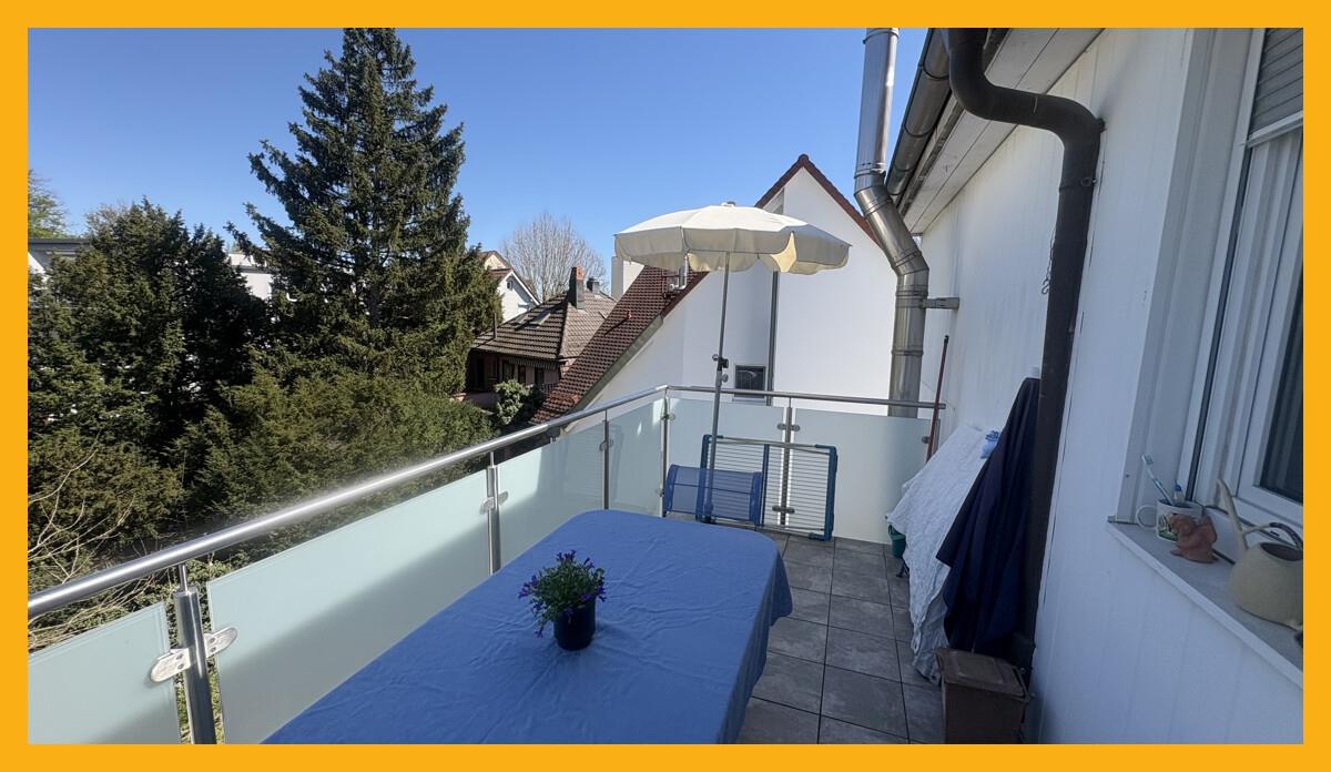 Blick vom Balkon