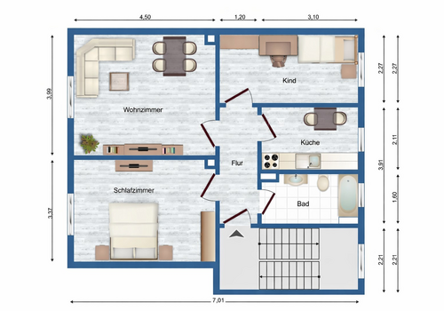 Grundriss 3-RMW
