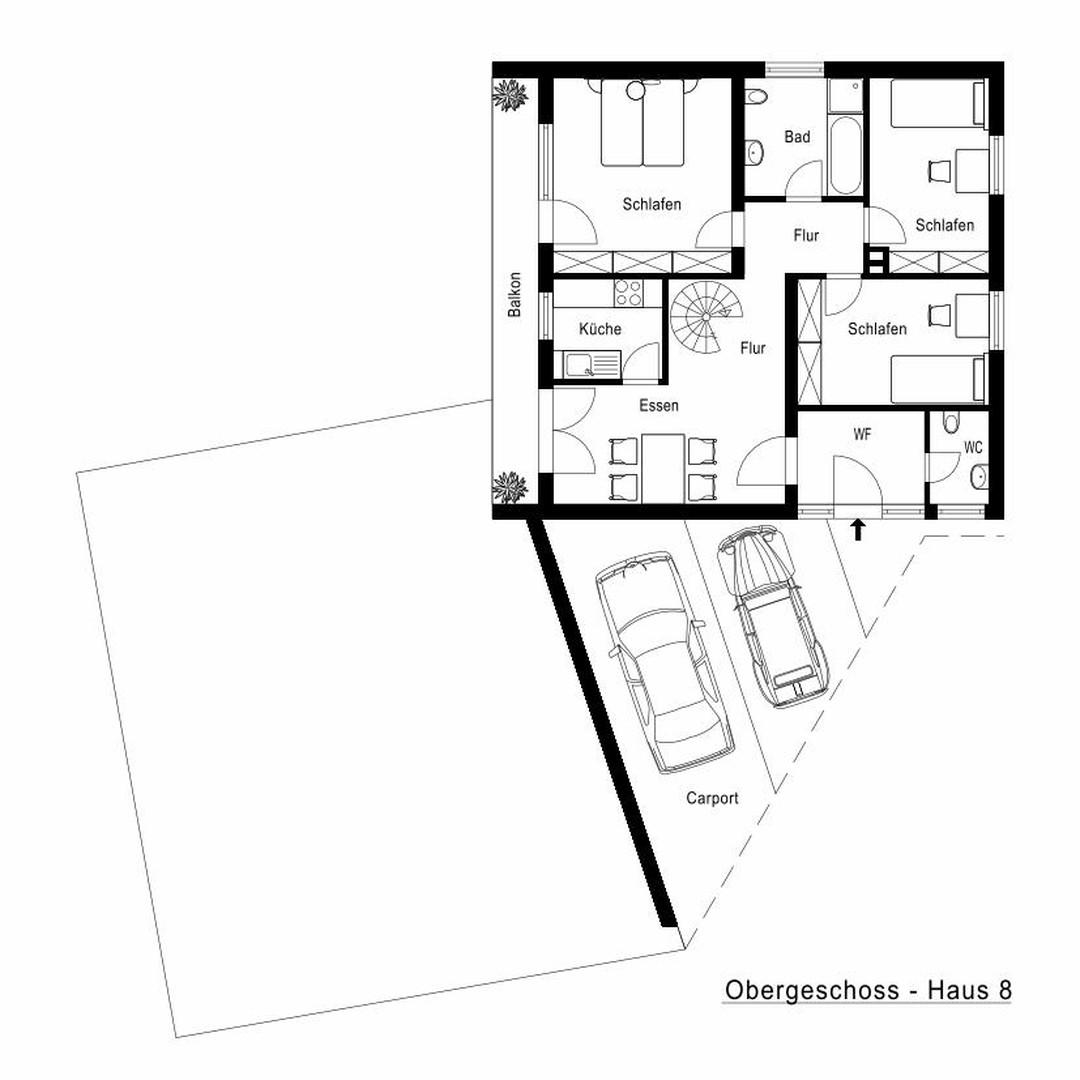 Grundriss Haus 8 Erdgeschoss