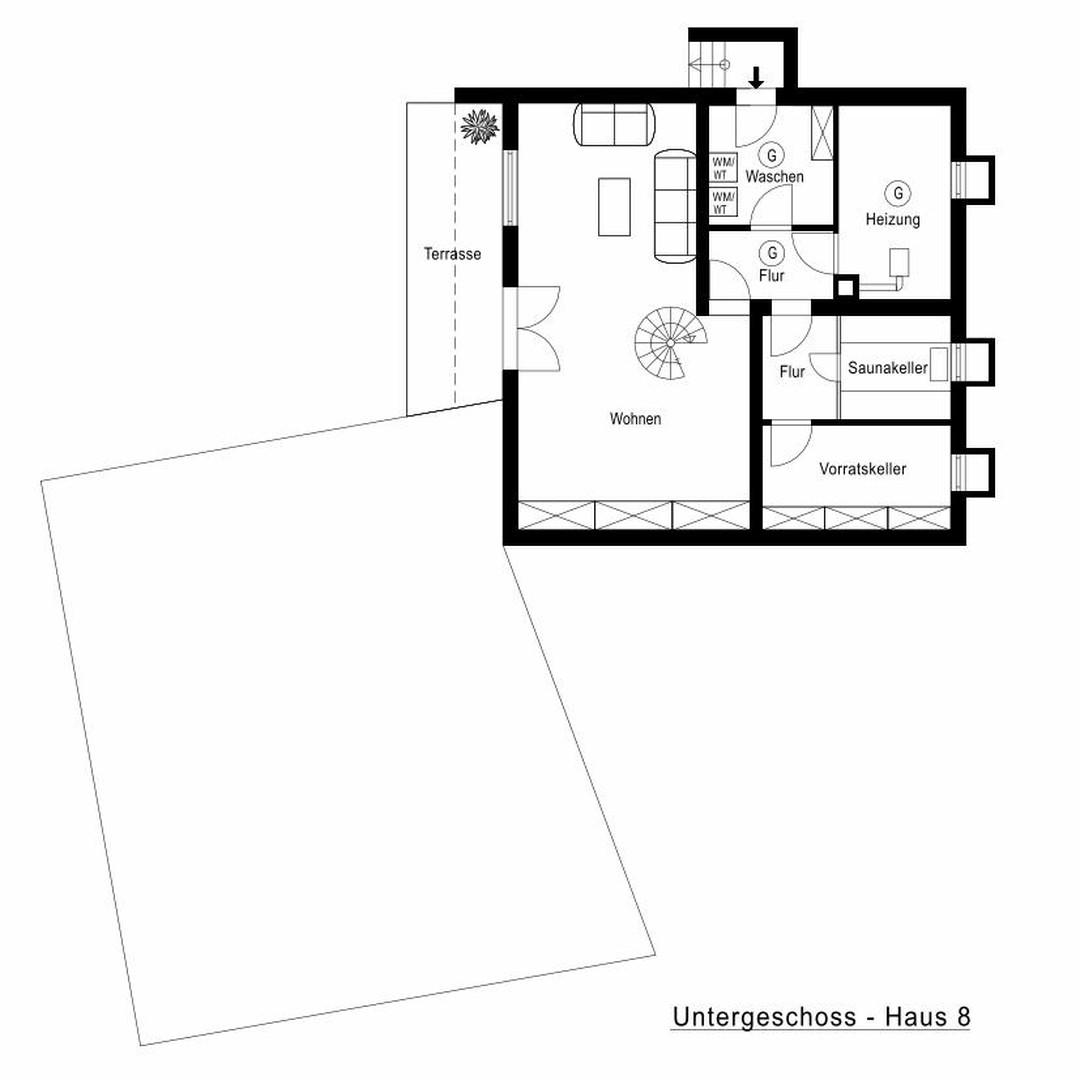 Grundriss Haus 8 Untergeschoss