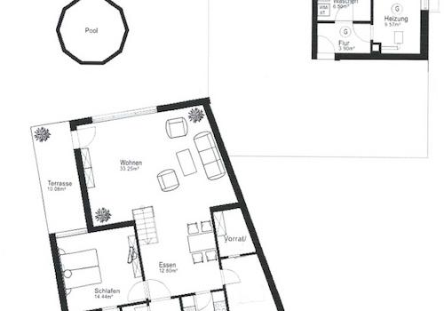 Grundriss Haus 8A u.Keller