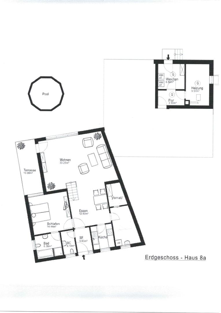 Grundriss Haus 8A u.Keller