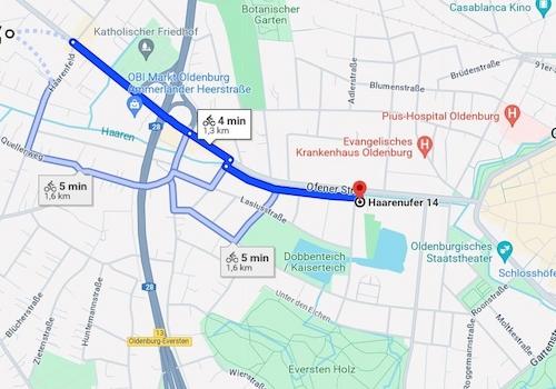 Uni  (4 min./Fahrrad)