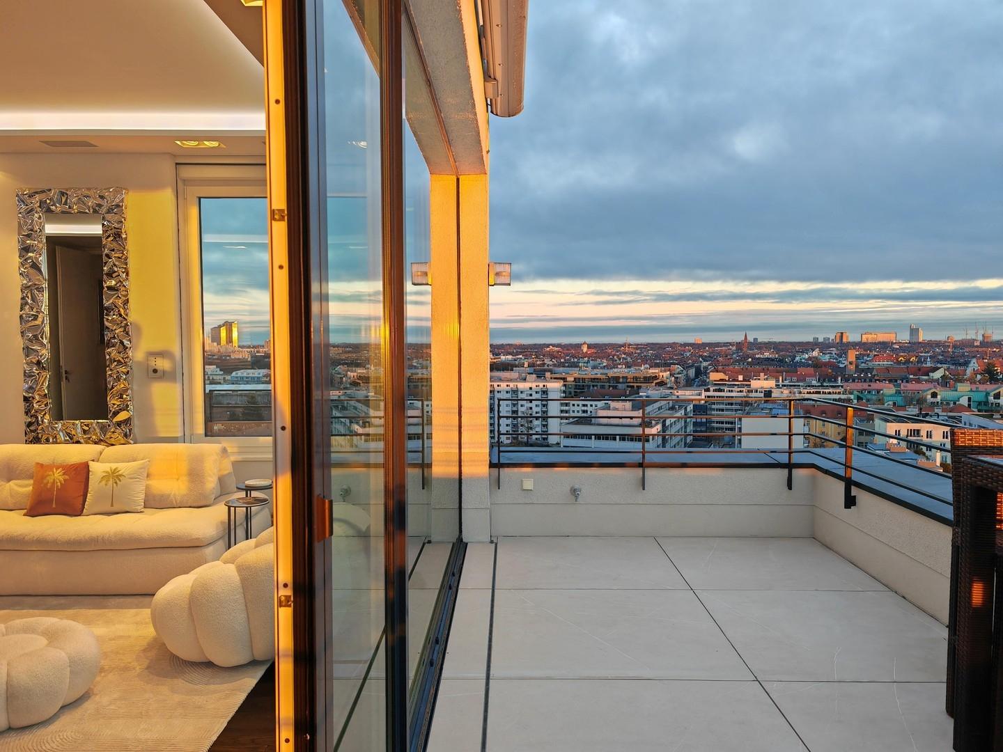 Dachterrasse Abendstimmung
