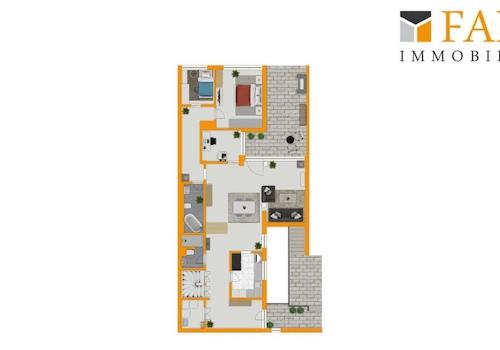 Grundriss Wohnung 1. OG