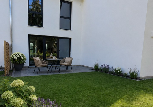 KI generierte Gartenansicht