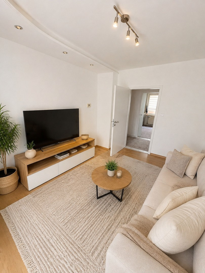 Wohnzimmer mit Balkon