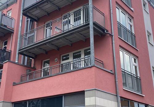 Blick zum Balkon