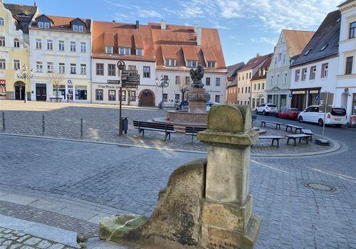 Blick über den Markt direkt vom Objekt