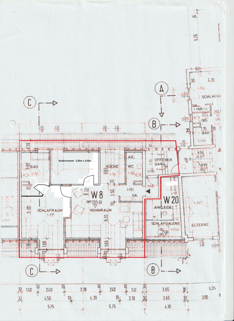 Umbau zur 3 Zimmerwohnung
