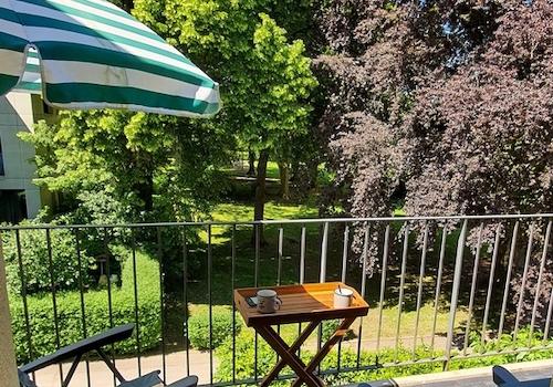 Balkon, Blick nach Westen