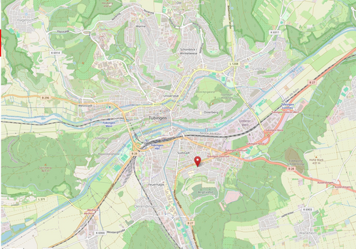 Lage in der Tübinger Südstadt