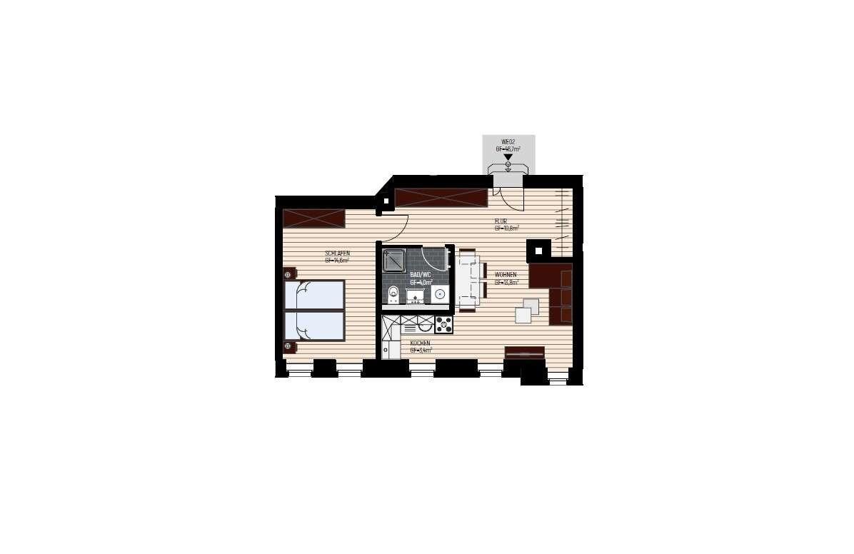 Grundriss WE02