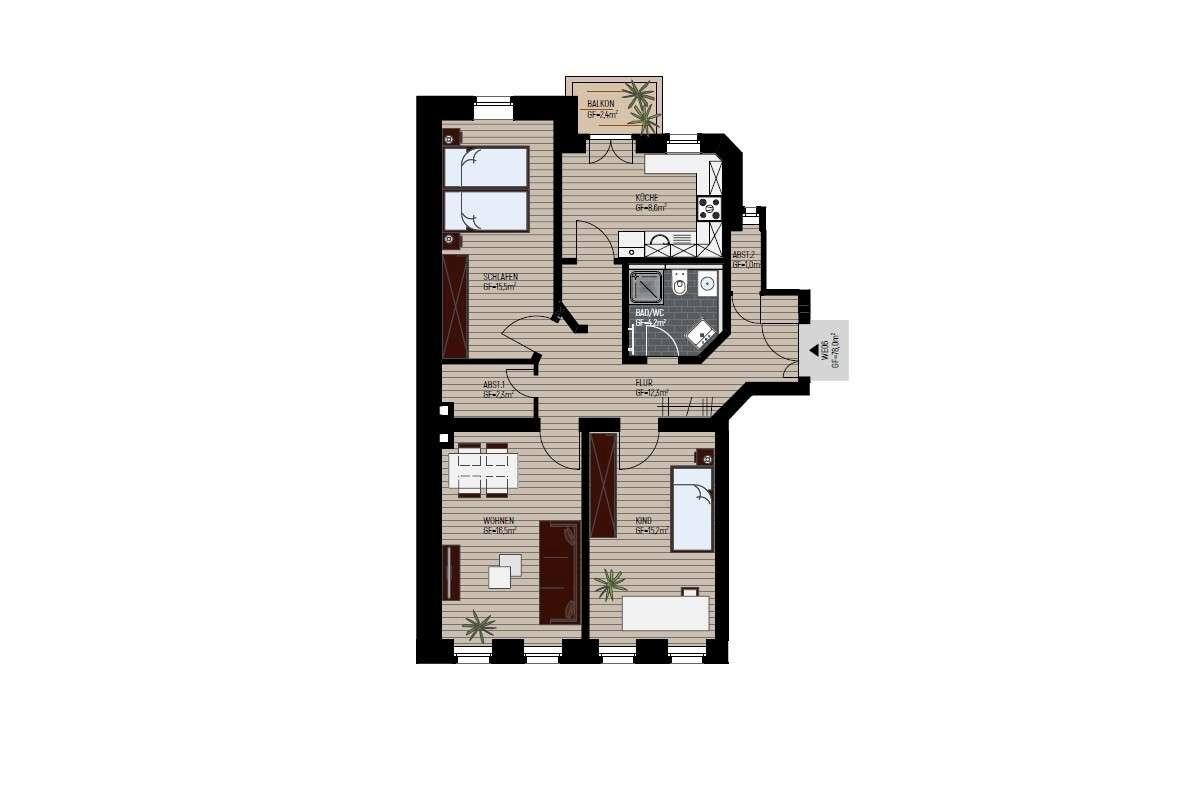 Grundriss WE06