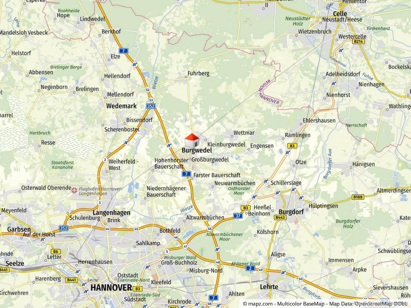 Großraumkarte