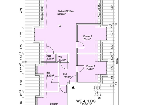 Grundriss WE 4, OG