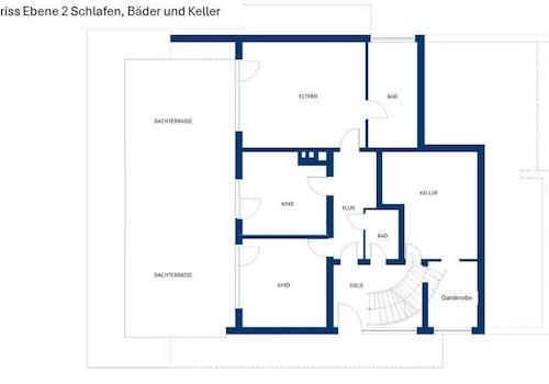 Grundriss Ebene 2 - Schlafz.