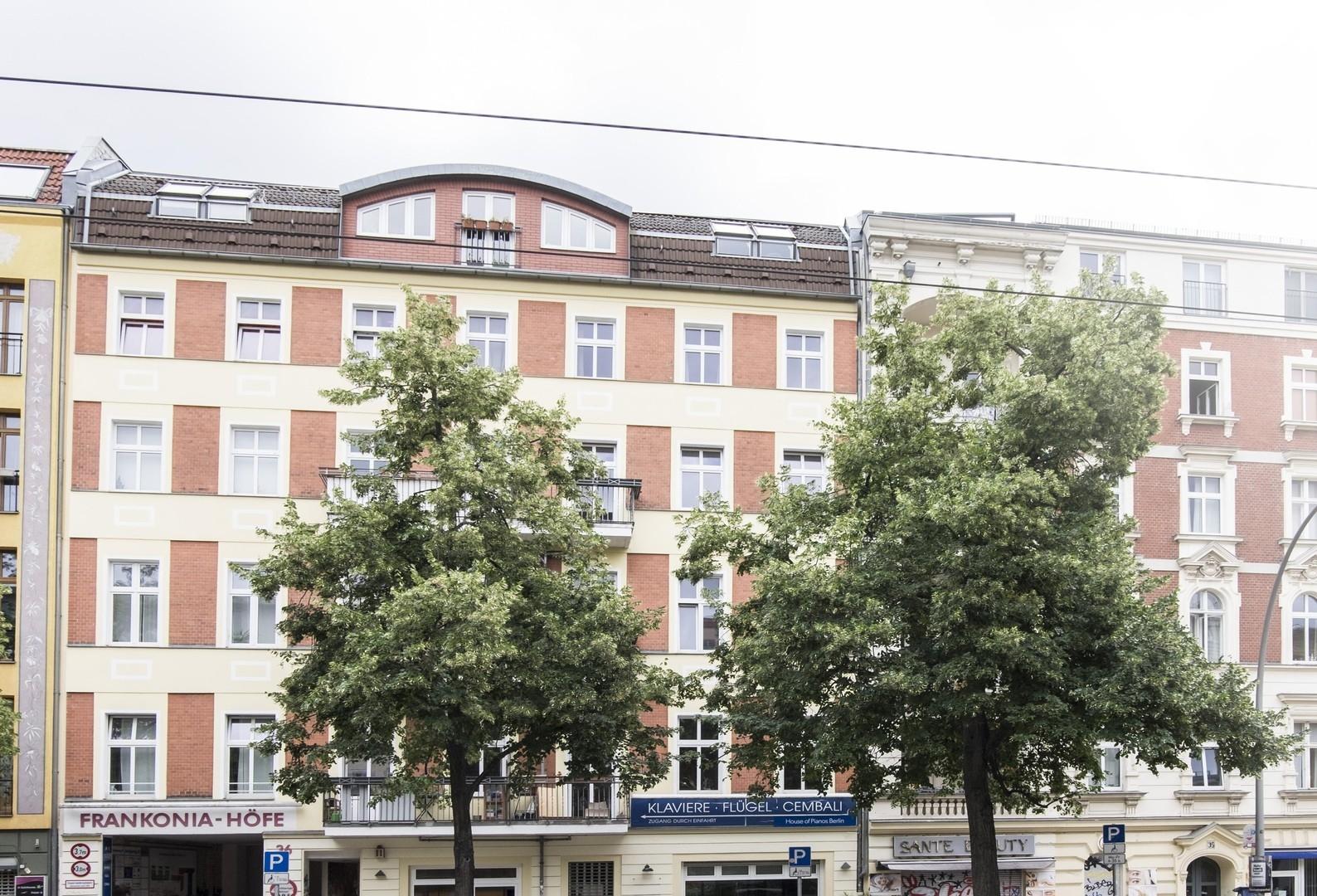 Stilvolle Altbaufassade