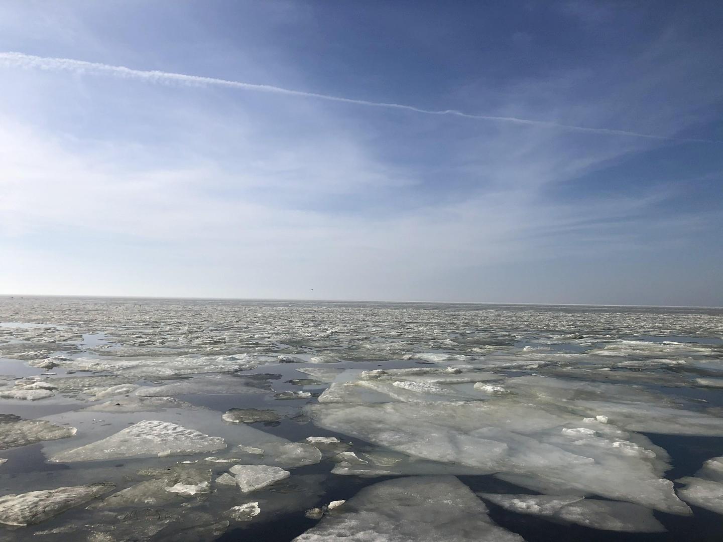 Eisschollen vor dem Mönchsgut