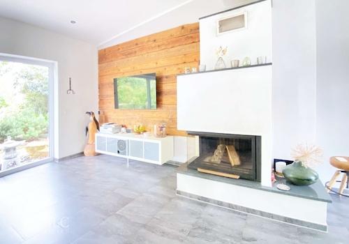 Wohnzimmer Kaminwand