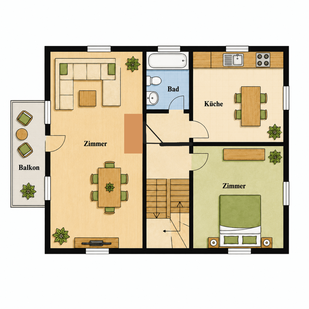 Vermietete Wohnung Dachgeschoss